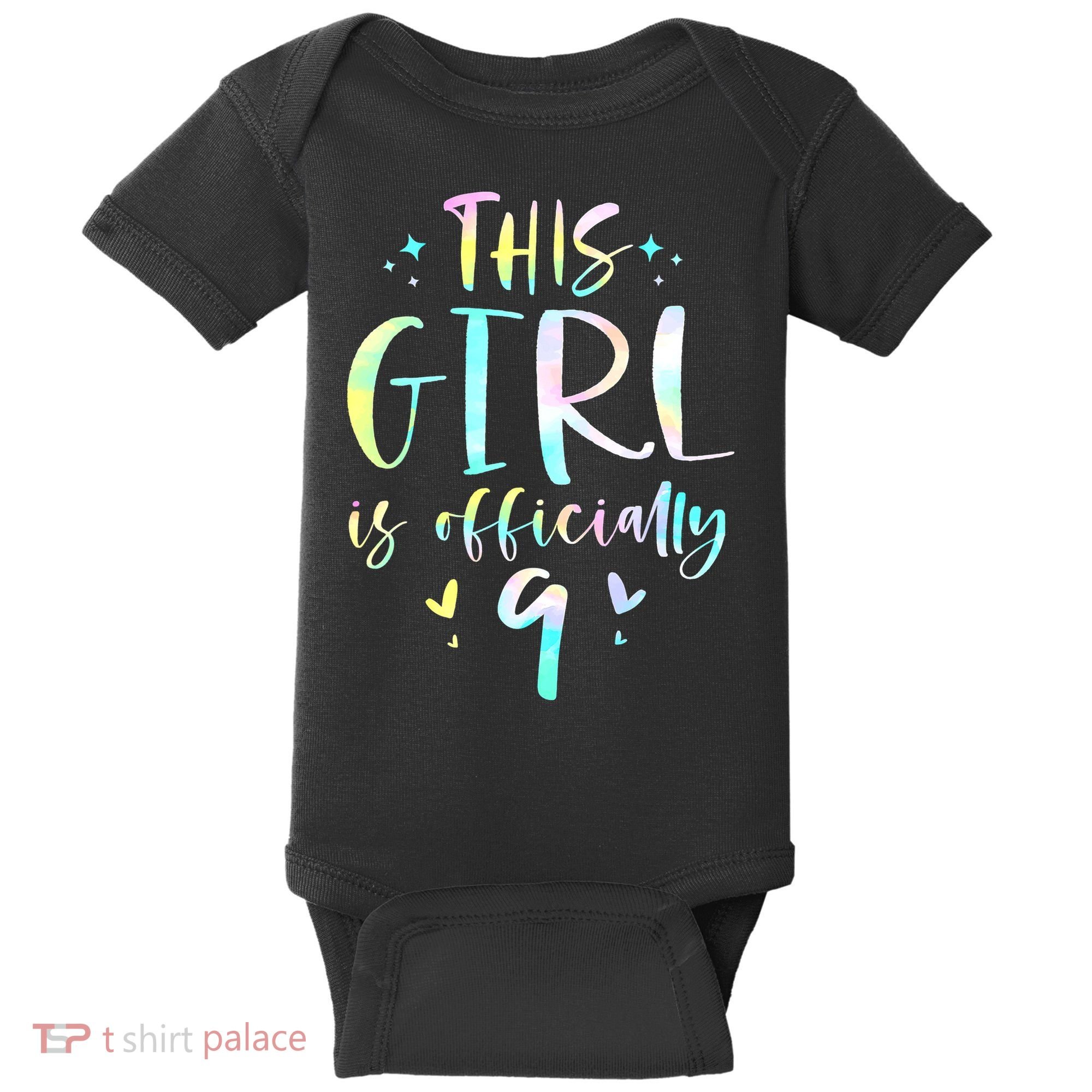 9th Birthday For Girls 9 Years Old Being Awesome Gift Baby Bodysuit