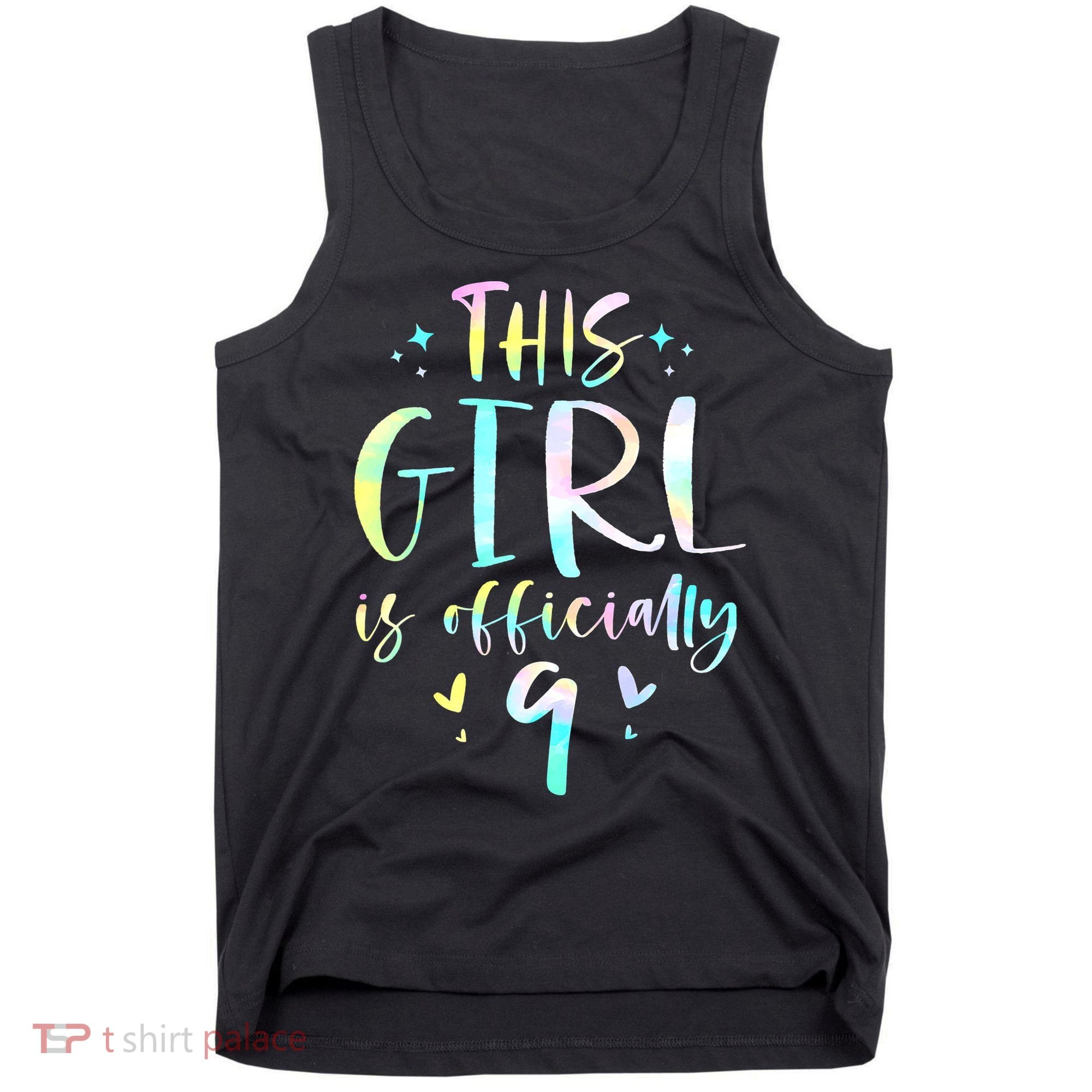 9th Birthday For Girls 9 Years Old Being Awesome Gift Tank Top