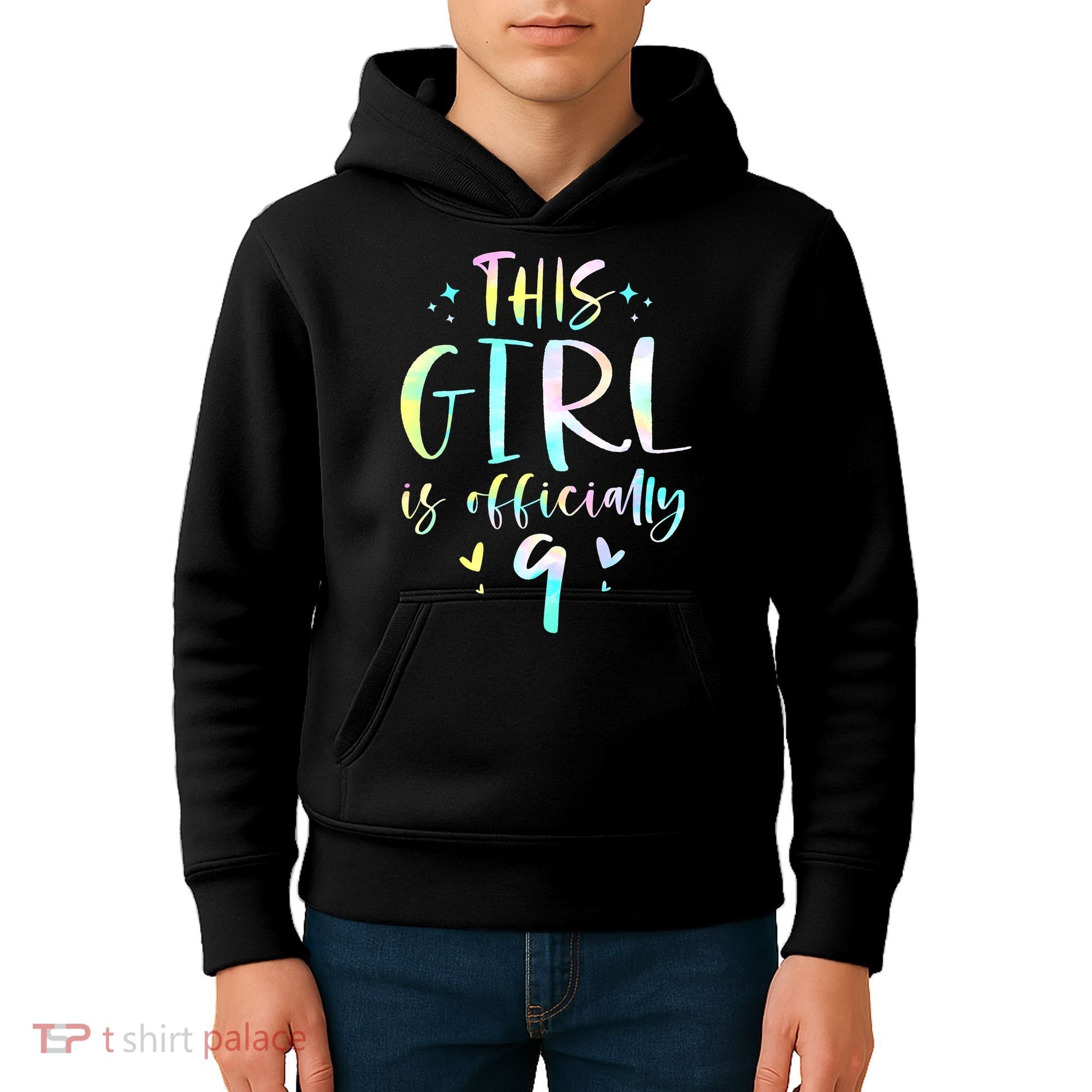 9th Birthday For Girls 9 Years Old Being Awesome Gift Kids Hoodie