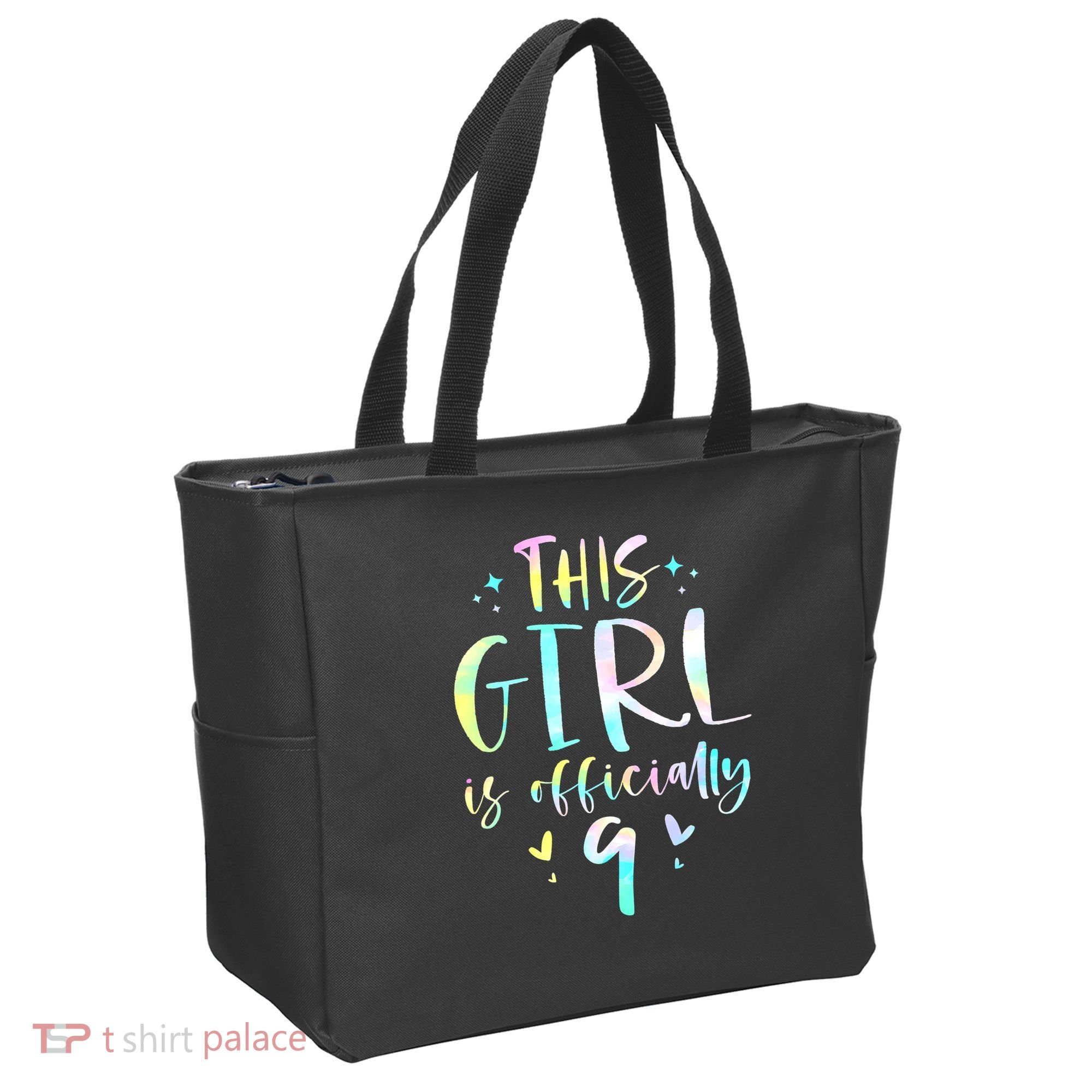 9th Birthday For Girls 9 Years Old Being Awesome Gift Tote Bag