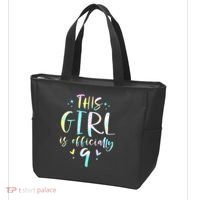 9th Birthday For Girls 9 Years Old Being Awesome Gift Tote Bag thumb 3