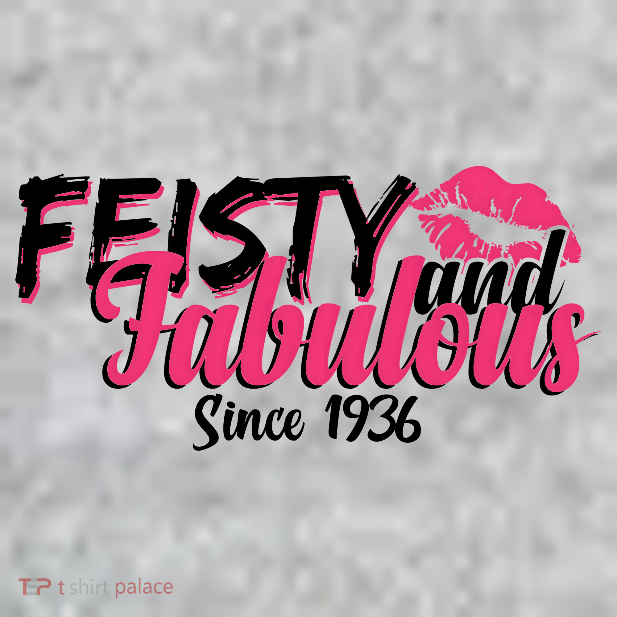 90th Birthday Feisty And Fabulous Since 1936  The Baniff Cuffed Pom Beanie