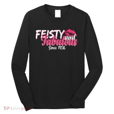 90th Birthday Feisty And Fabulous Since 1936  Long Sleeve Shirt