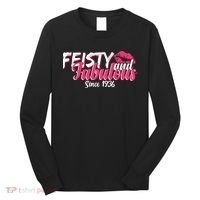 90th Birthday Feisty And Fabulous Since 1936  Long Sleeve Shirt thumb 0