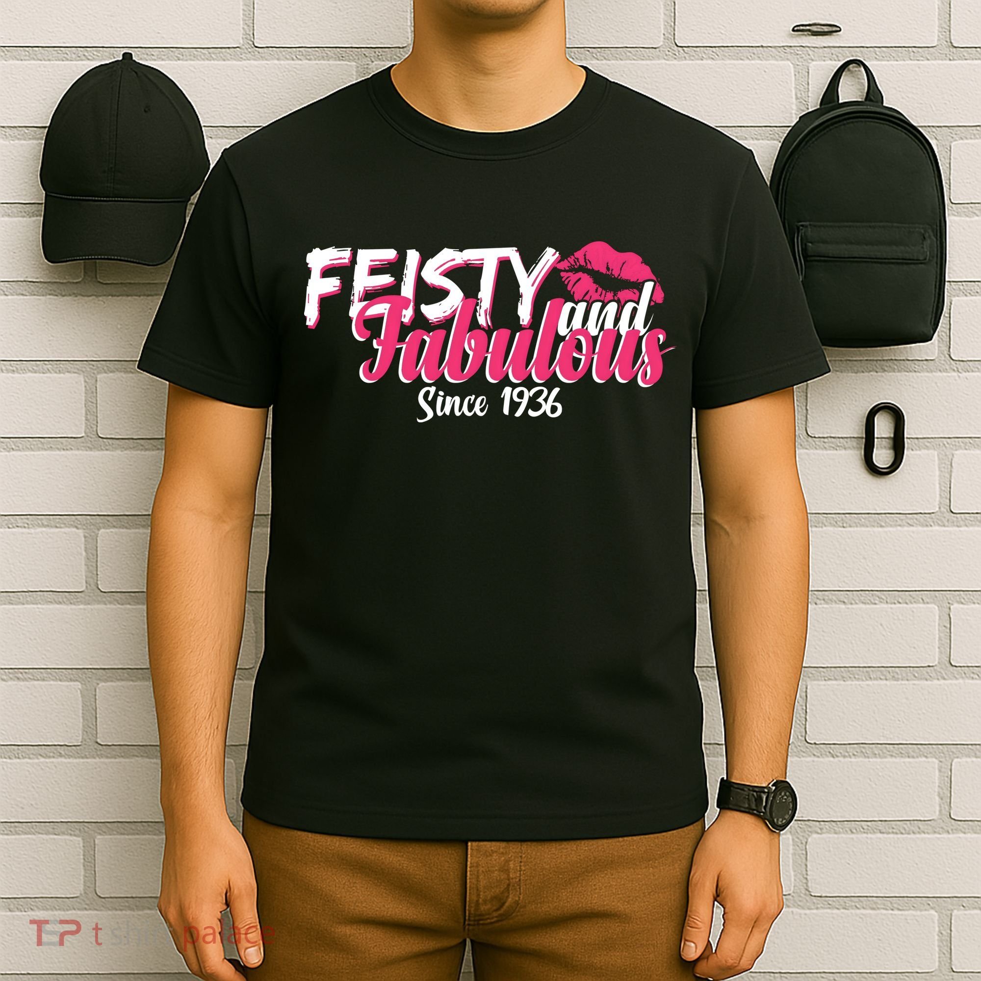 90th Birthday Feisty And Fabulous Since 1936  T-Shirt