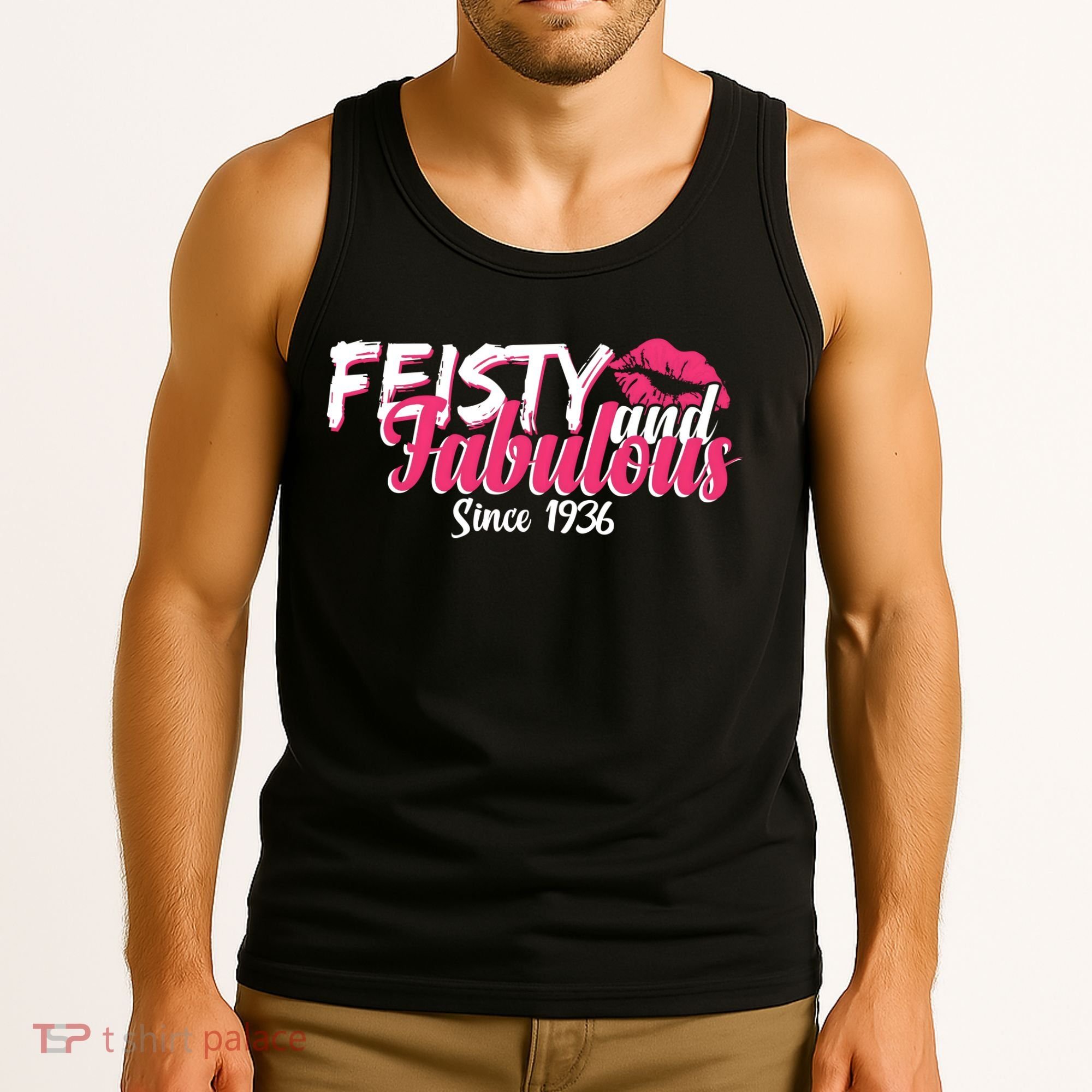 90th Birthday Feisty And Fabulous Since 1936  Tank Top