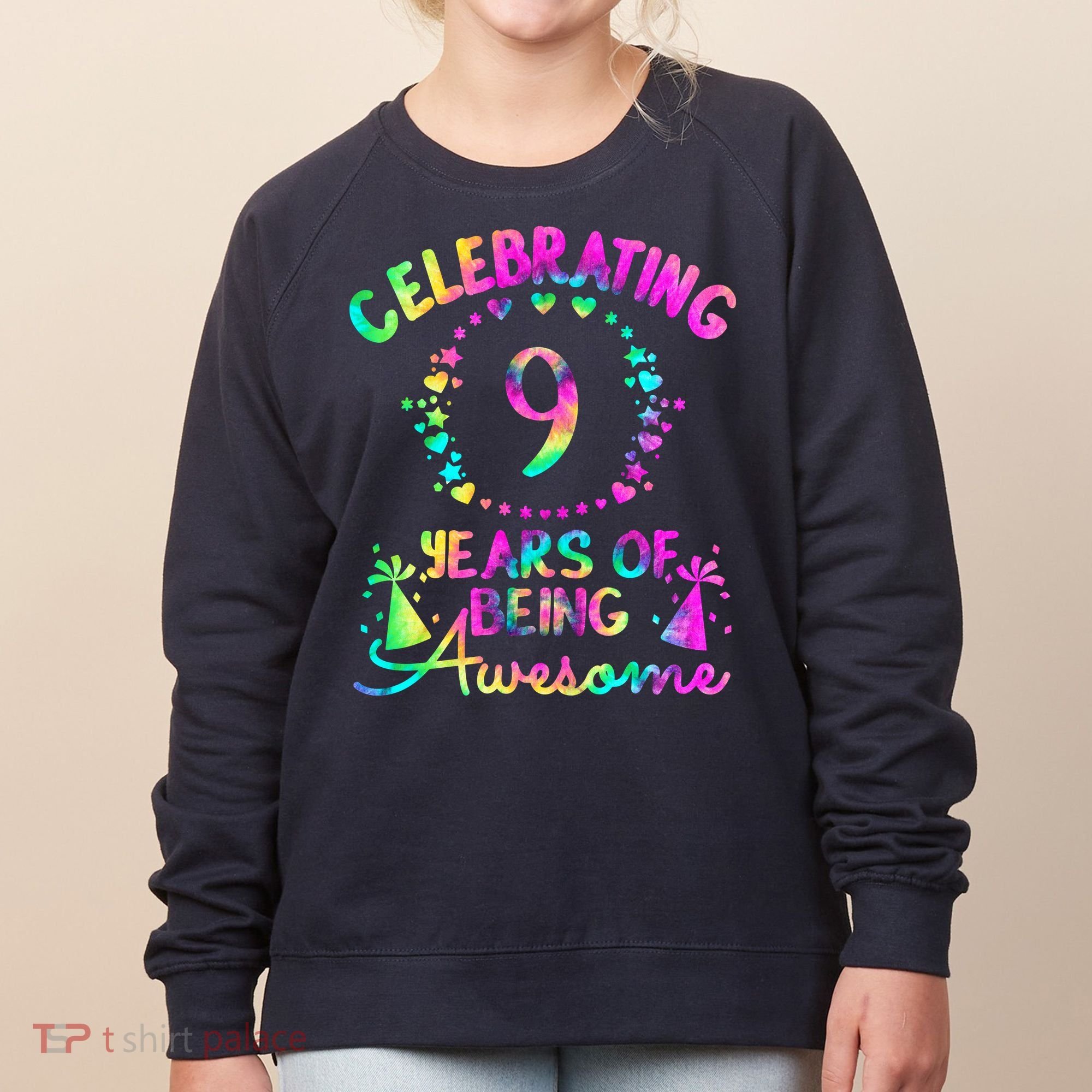 9 Birthday Girl 9 Years Old Birthday Gift Women's Sweatshirt