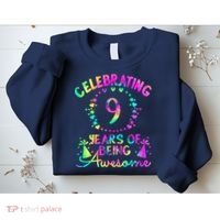 9 Birthday Girl 9 Years Old Birthday Gift Sweatshirt thumb 2