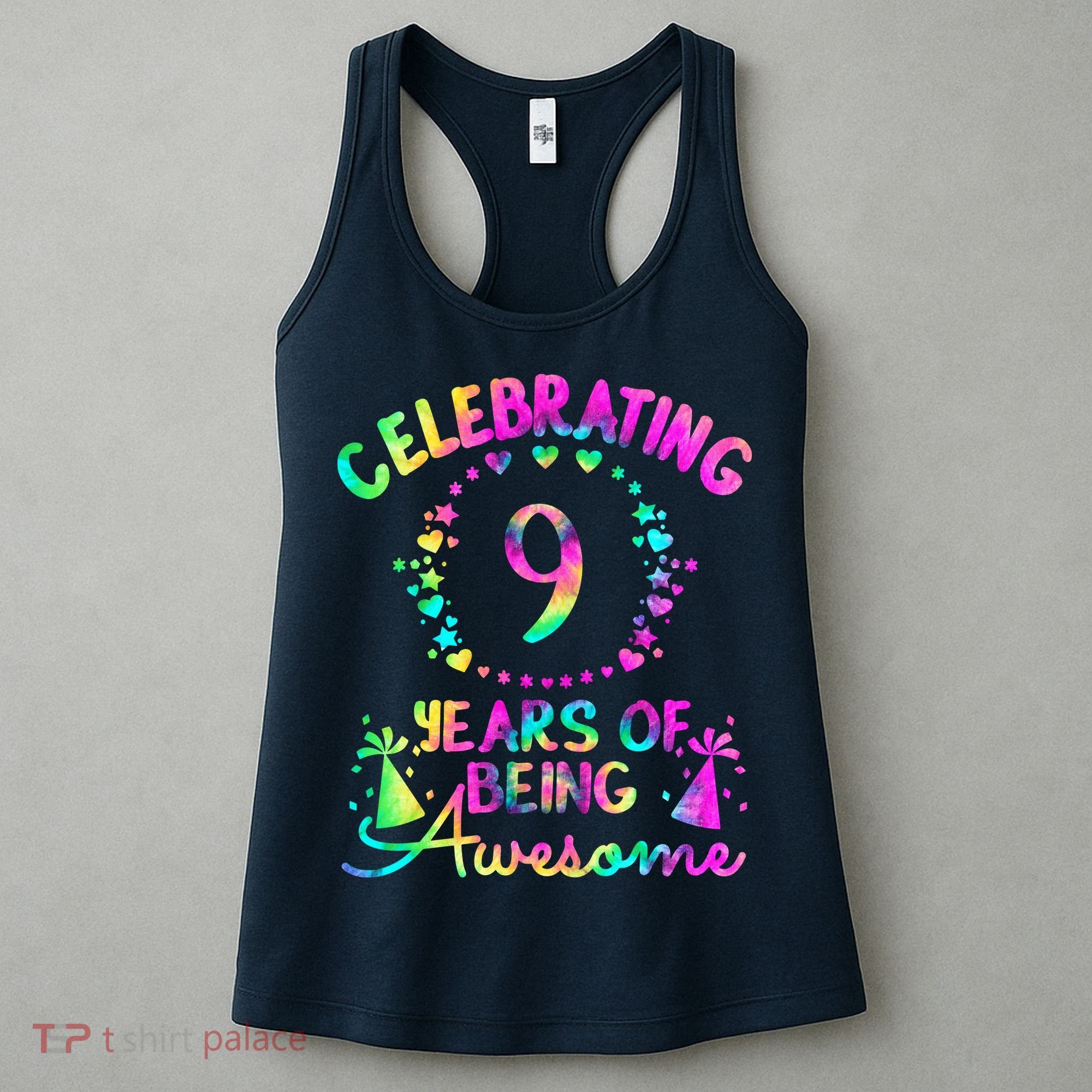 9 Birthday Girl 9 Years Old Birthday Gift Women's Tank Top