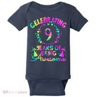 9 Birthday Girl 9 Years Old Birthday Gift Baby Bodysuit thumb 0