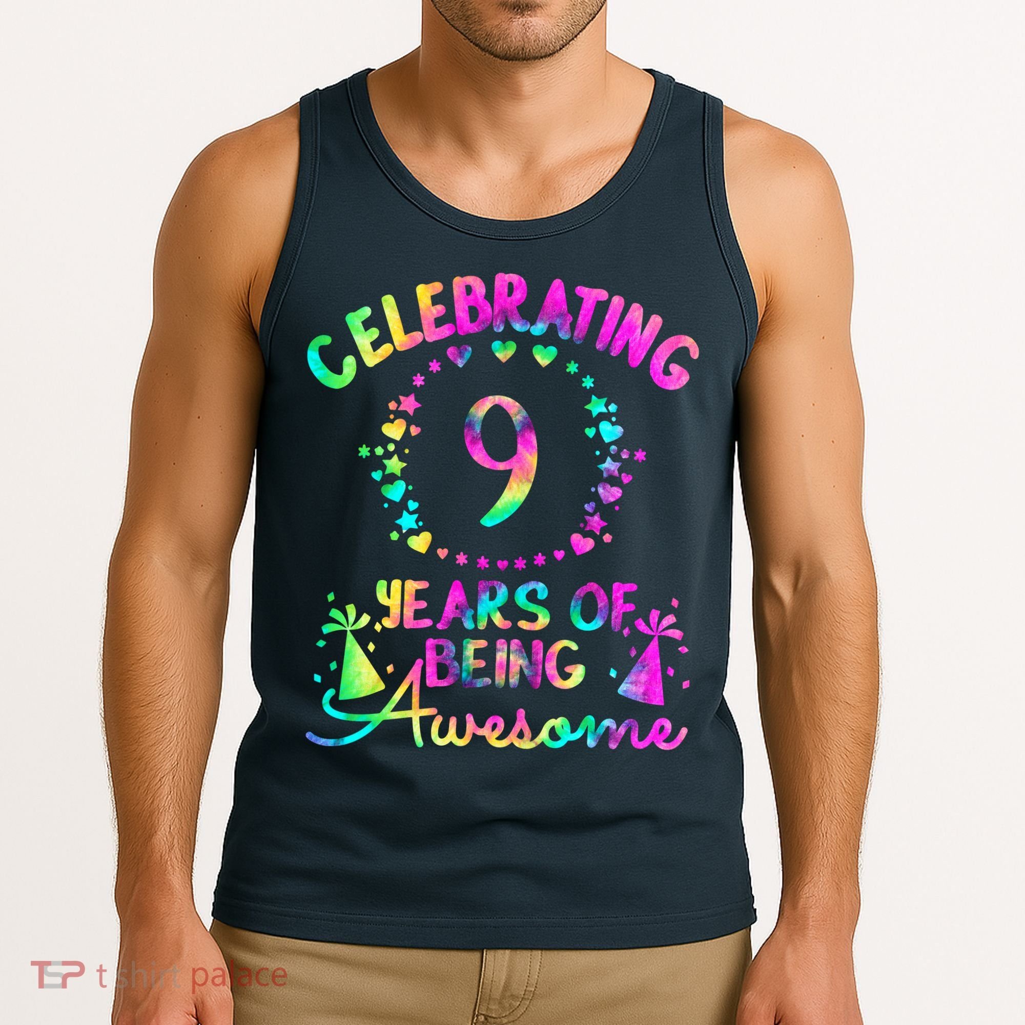 9 Birthday Girl 9 Years Old Birthday Gift Tank Top