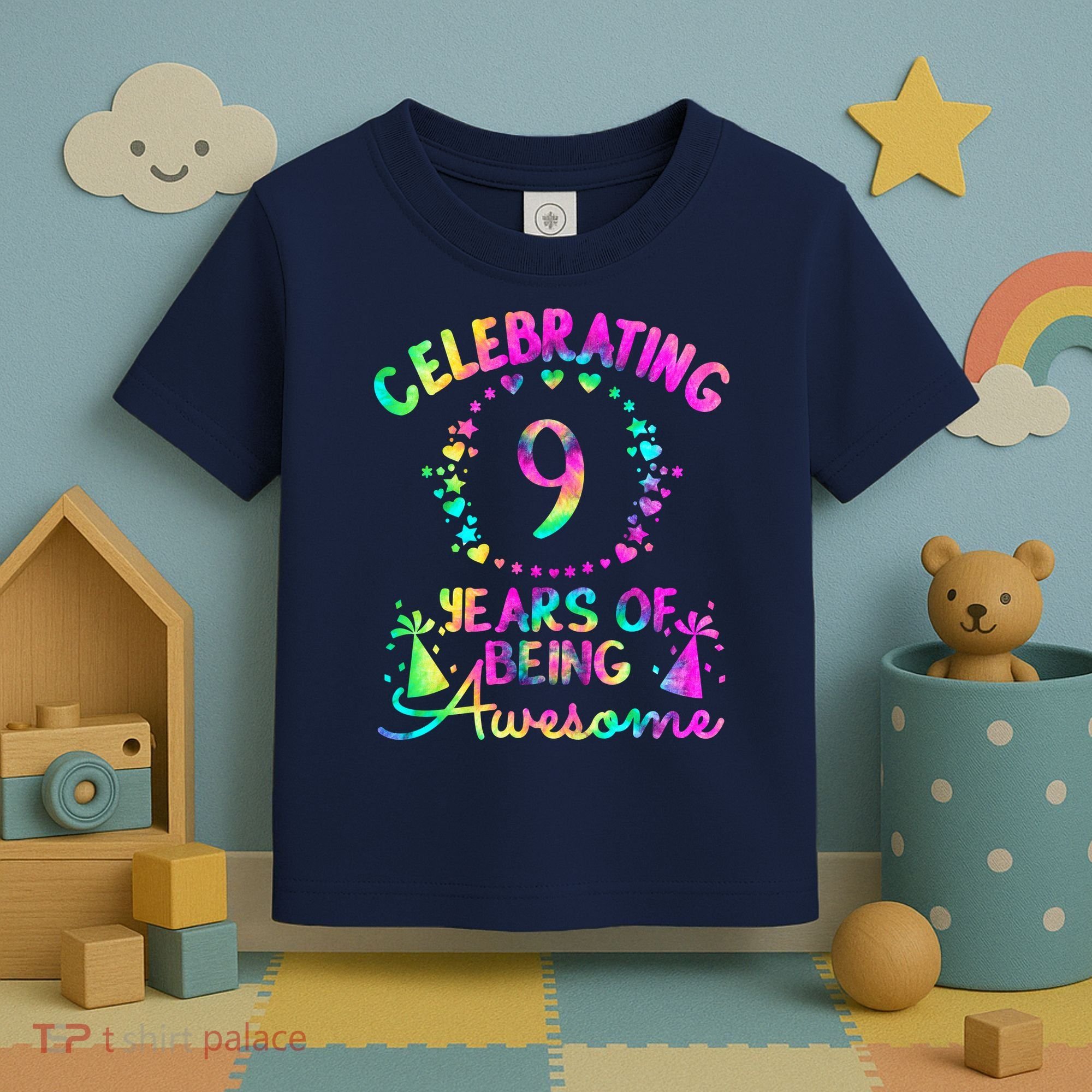 9 Birthday Girl 9 Years Old Birthday Gift Toddler T-Shirt