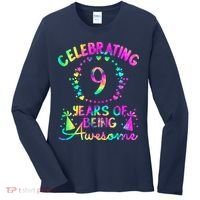 9 Birthday Girl 9 Years Old Birthday Gift Women's Long Sleeve Shirt thumb 0