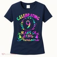 9 Birthday Girl 9 Years Old Birthday Gift Women's T-Shirt thumb 0