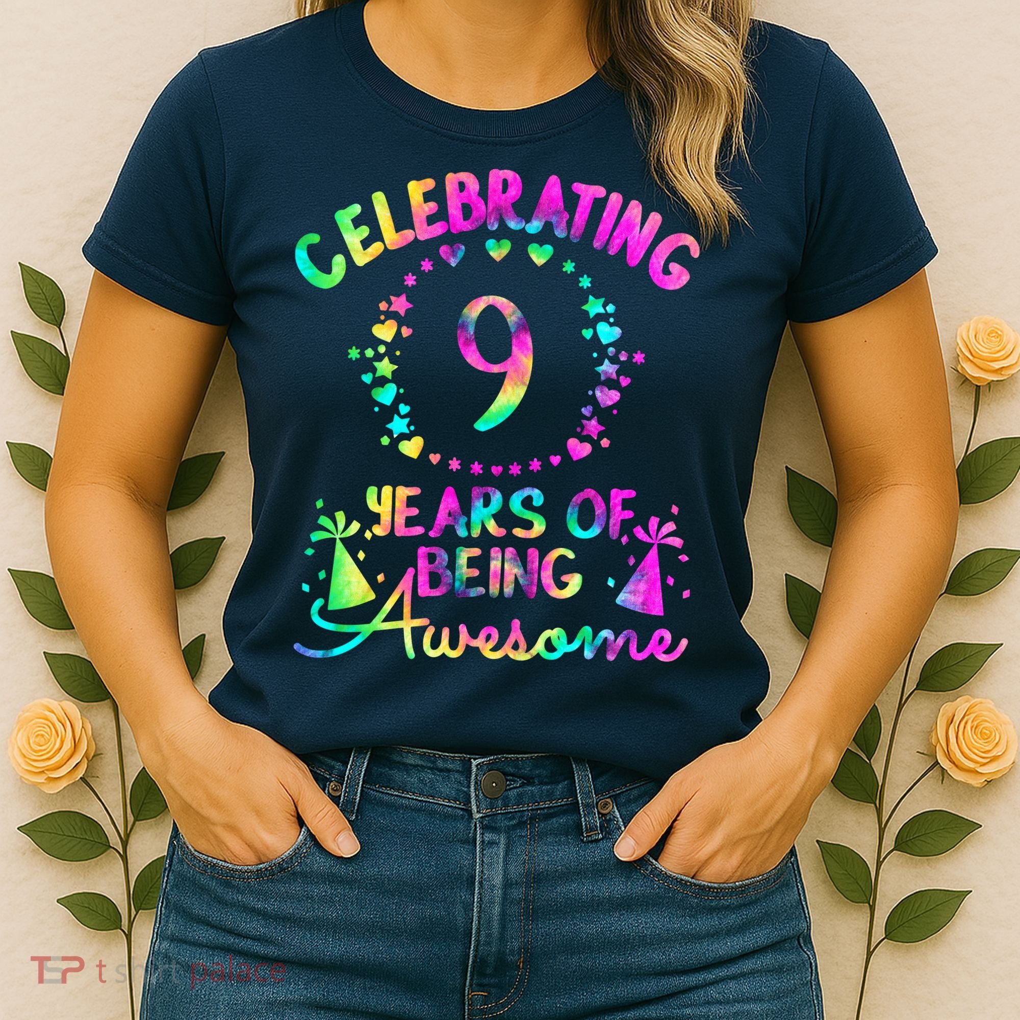 9 Birthday Girl 9 Years Old Birthday Gift Women's T-Shirt