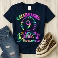 9 Birthday Girl 9 Years Old Birthday Gift Women's T-Shirt thumb 3