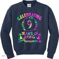 9 Birthday Girl 9 Years Old Birthday Gift Kids Sweatshirt thumb 0