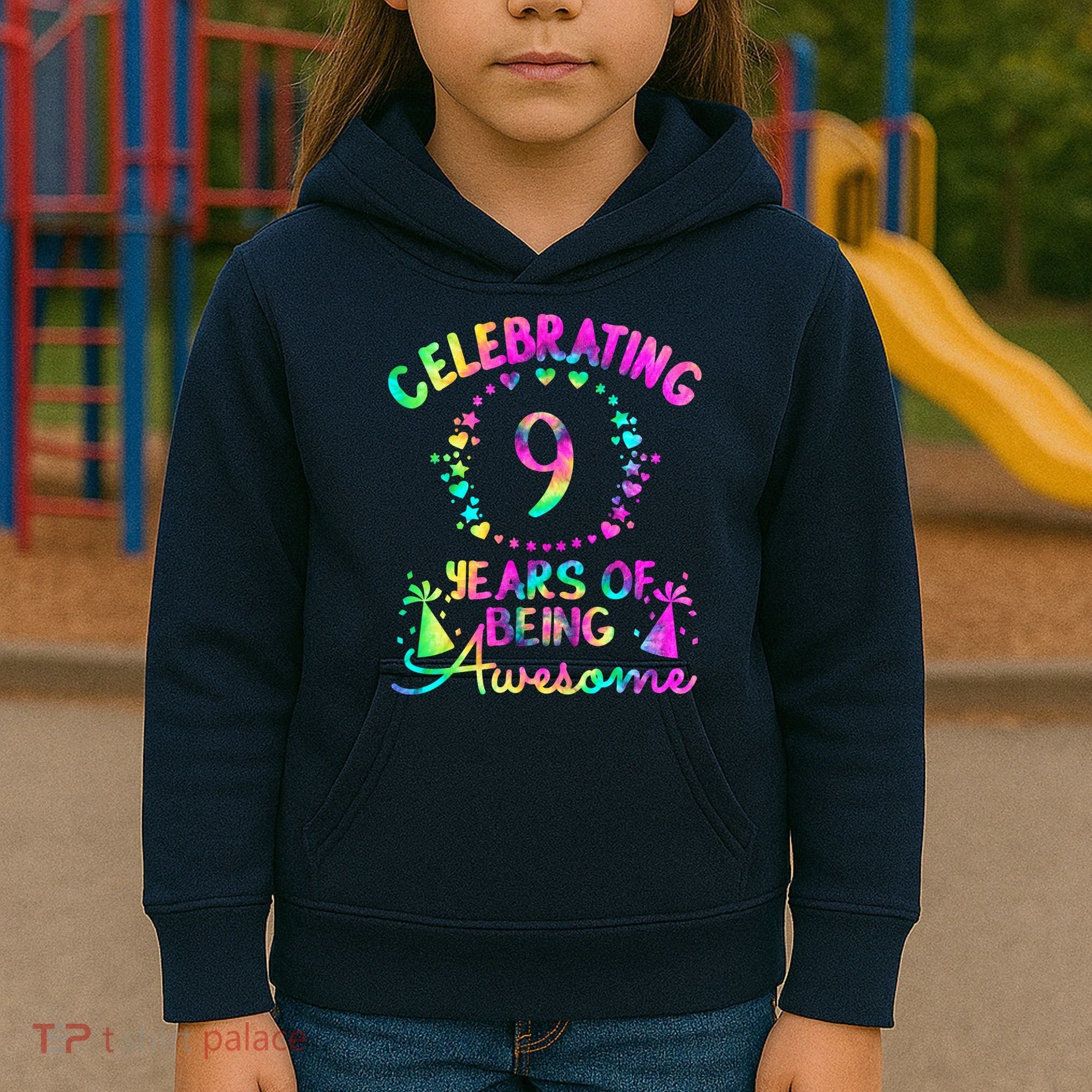 9 Birthday Girl 9 Years Old Birthday Gift Kids Hoodie
