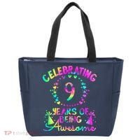 9 Birthday Girl 9 Years Old Birthday Gift Tote Bag thumb 0