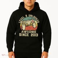 9th Birthday Gift Boy 9 Years Being Awesome Hoodie thumb 2