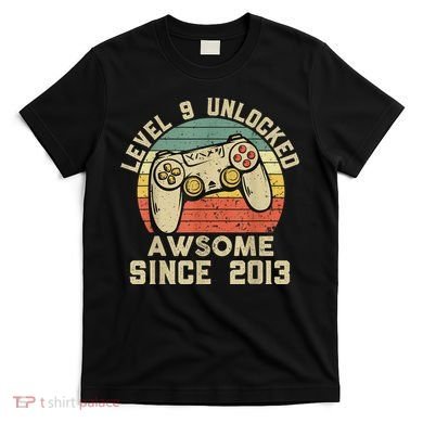 9th Birthday Gift Boy 9 Years Being Awesome T-Shirt
