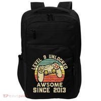 9th Birthday Gift Boy 9 Years Being Awesome Impact Tech Backpack thumb 0