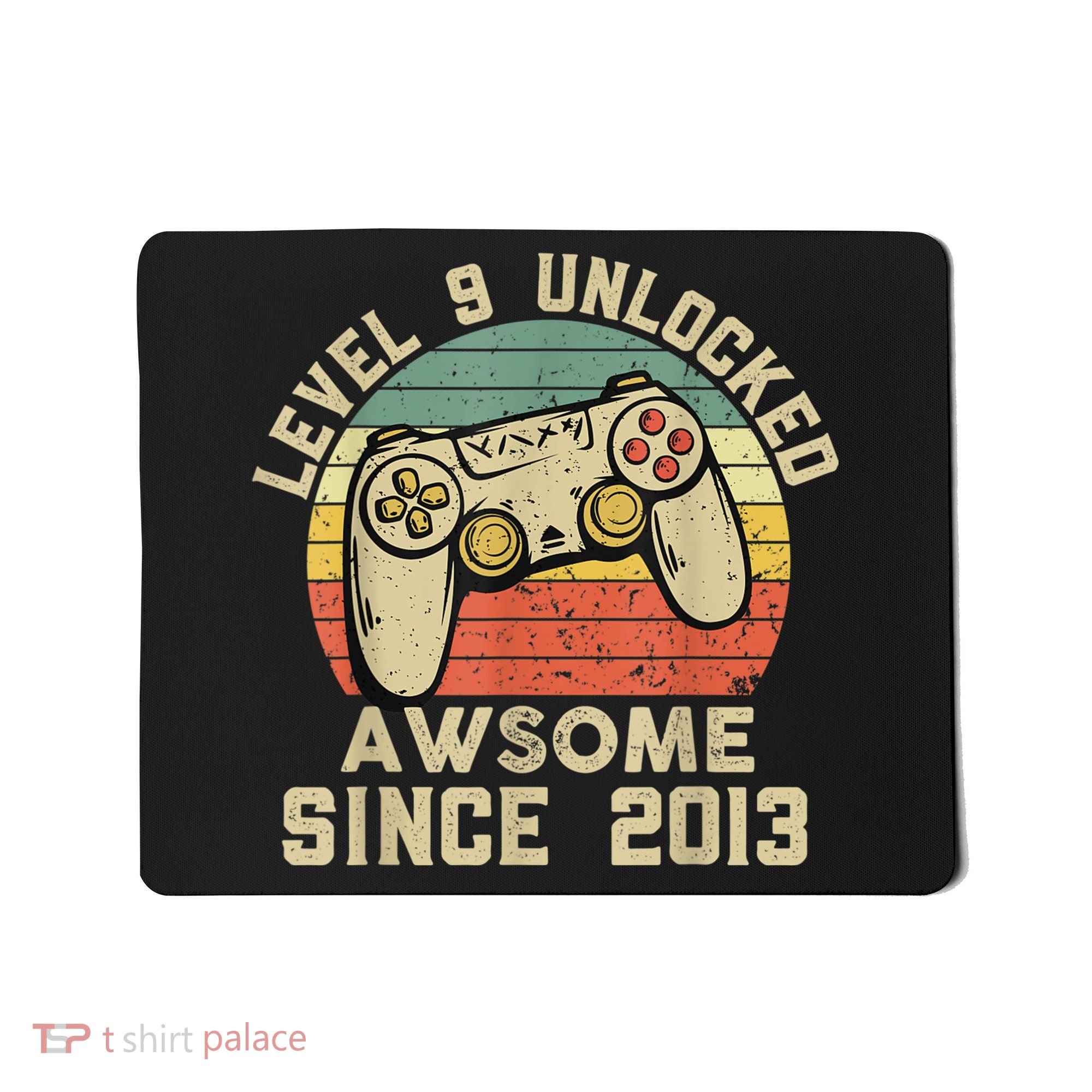 9th Birthday Gift Boy 9 Years Being Awesome Mousepad