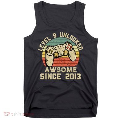 9th Birthday Gift Boy 9 Years Being Awesome Tank Top
