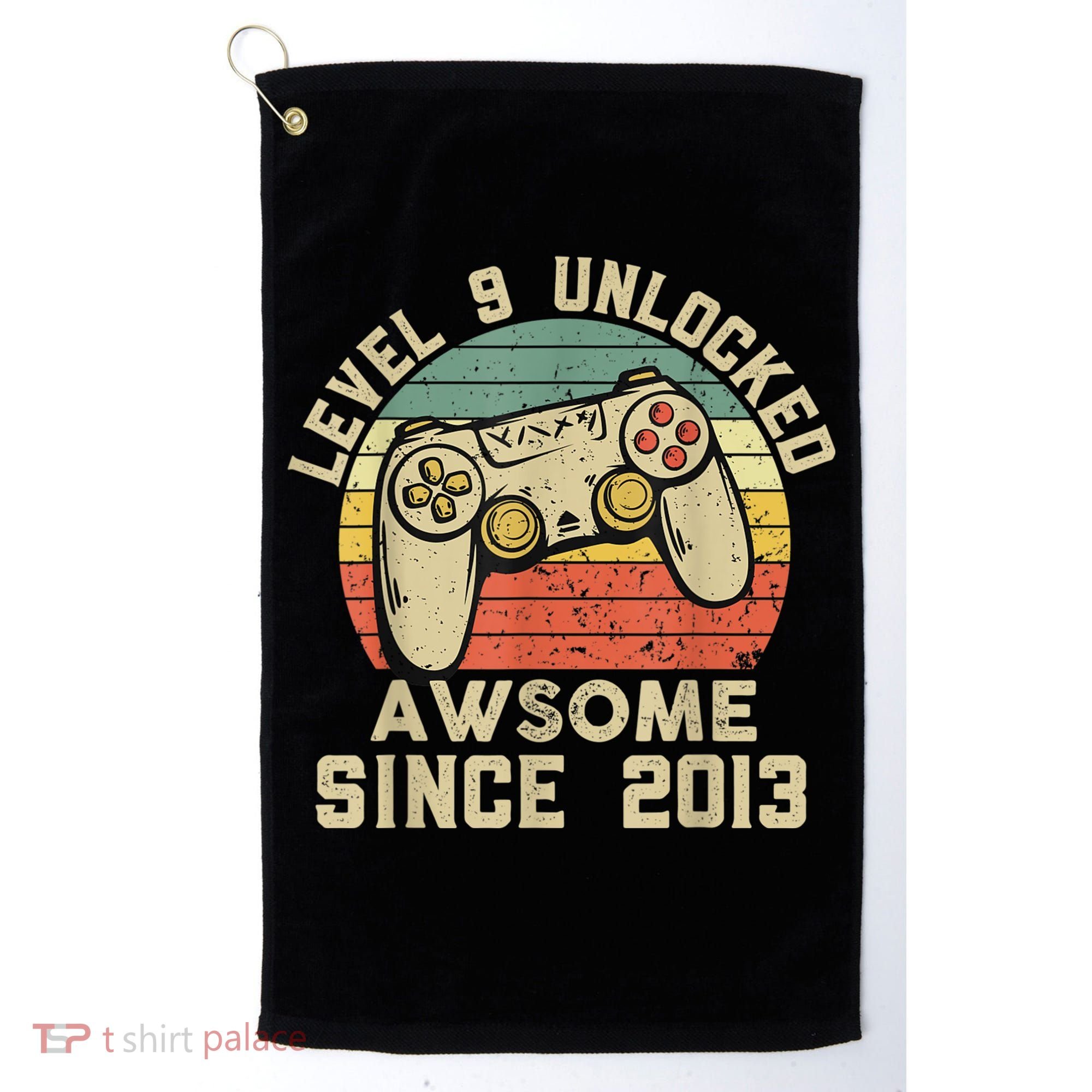 9th Birthday Gift Boy 9 Years Being Awesome Golf Towel