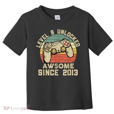 9th Birthday Gift Boy 9 Years Being Awesome Toddler T-Shirt