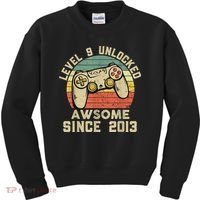 9th Birthday Gift Boy 9 Years Being Awesome Kids Sweatshirt thumb 0