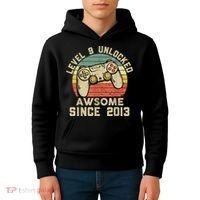 9th Birthday Gift Boy 9 Years Being Awesome Kids Hoodie thumb 4