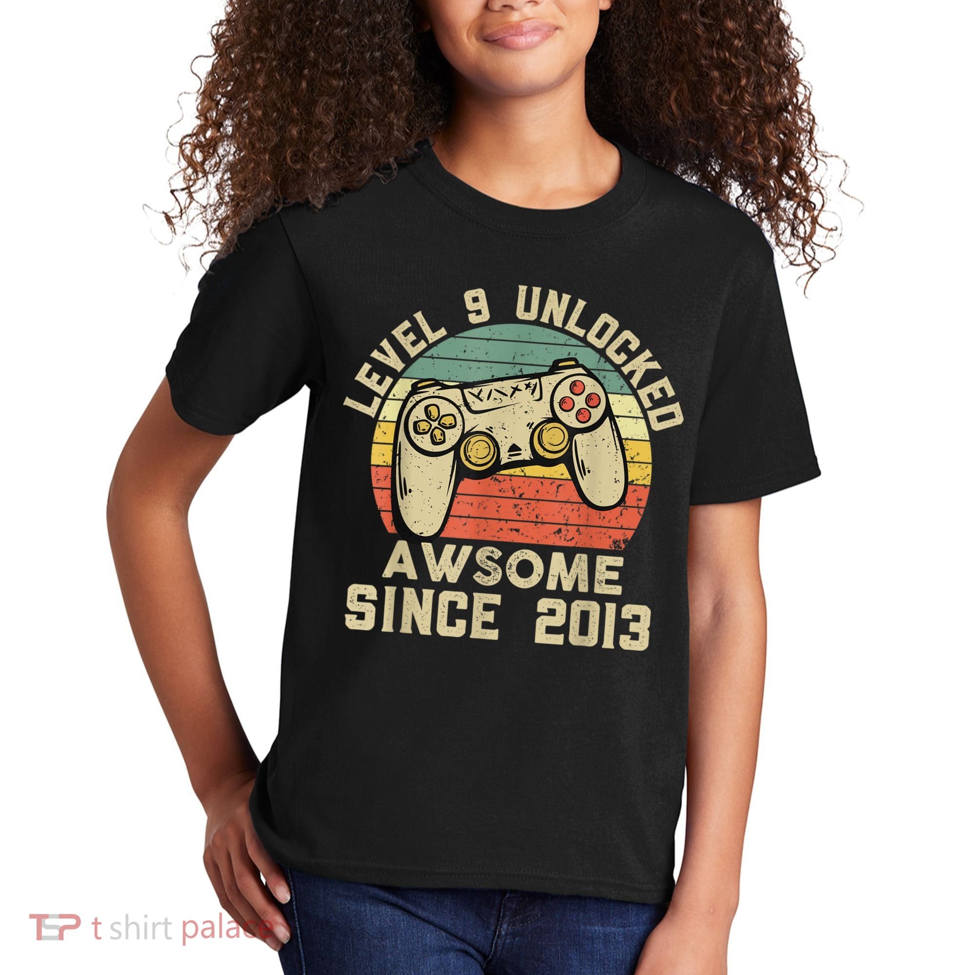 9th Birthday Gift Boy 9 Years Being Awesome Kids T-Shirt