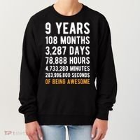 9th Birthday Gift 9 Years Old Being Awesome Women's Sweatshirt thumb 0