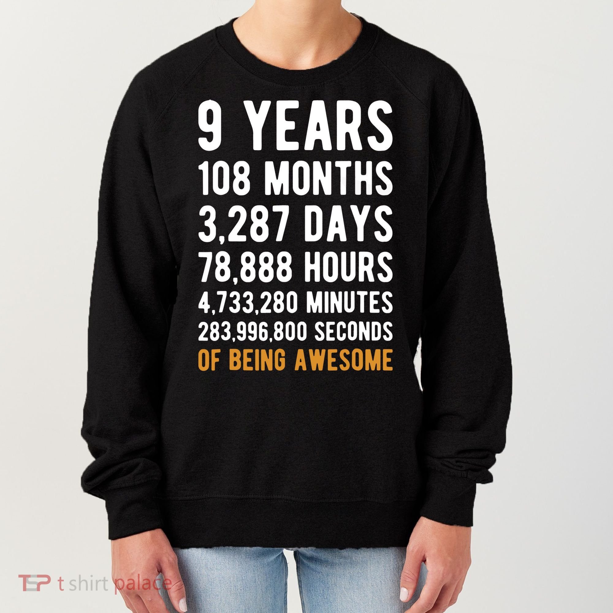 9th Birthday Gift 9 Years Old Being Awesome Women's Sweatshirt