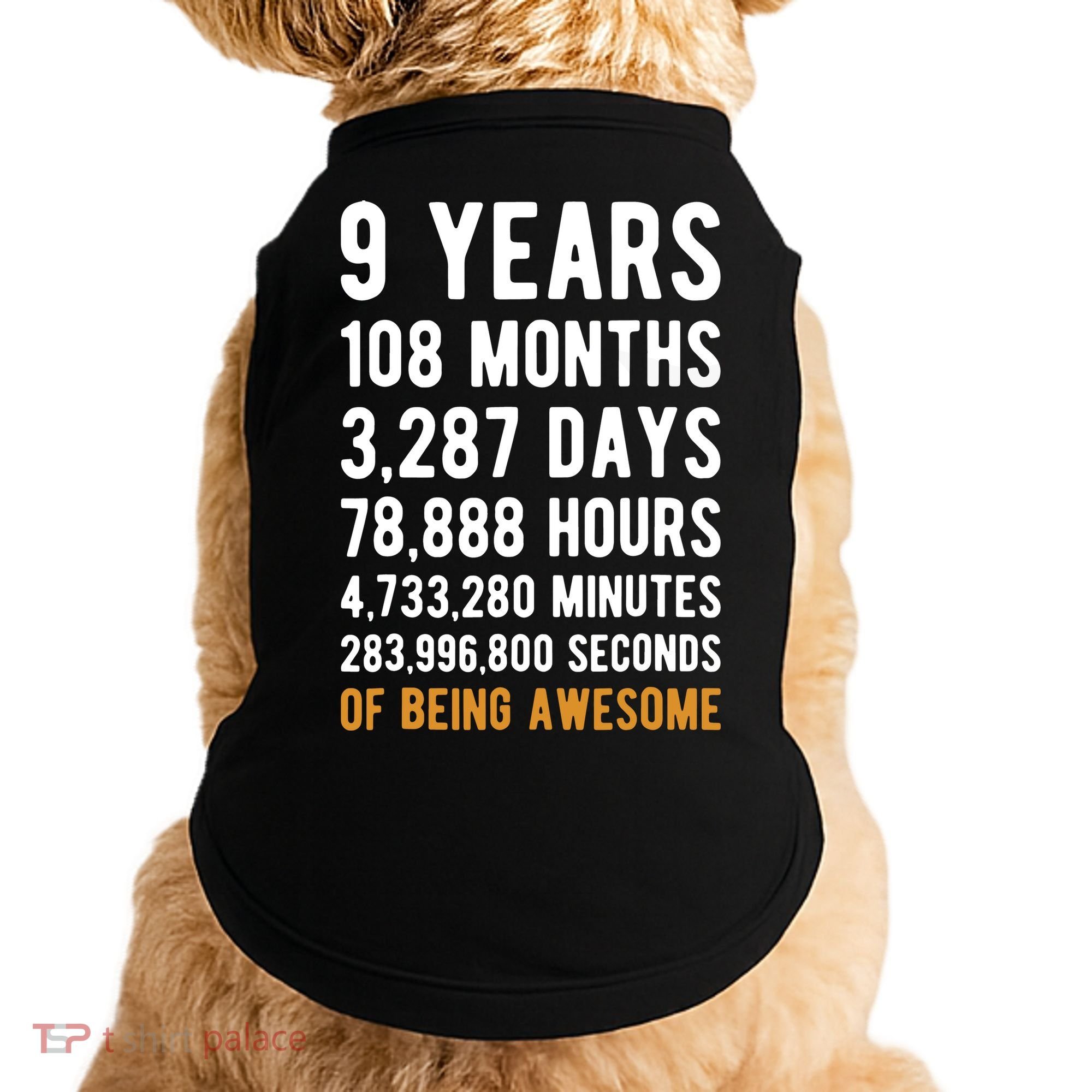 9th Birthday Gift 9 Years Old Being Awesome Doggie Tank