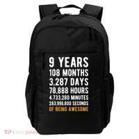 9th Birthday Gift 9 Years Old Being Awesome Backpack thumb 0