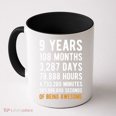 9th Birthday Gift 9 Years Old Being Awesome Coffee Mug