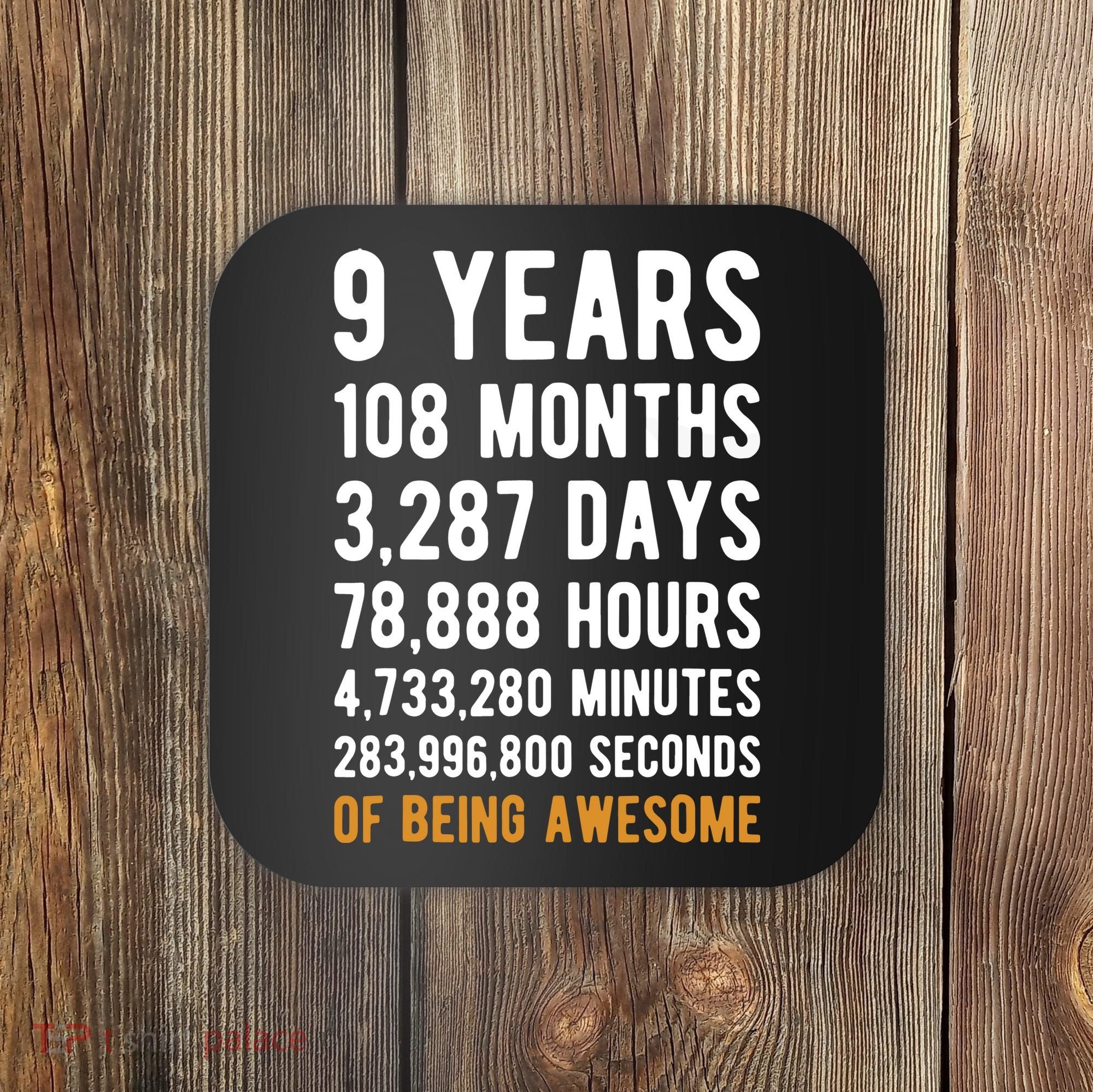 9th Birthday Gift 9 Years Old Being Awesome Coaster