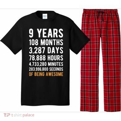 9th Birthday Gift 9 Years Old Being Awesome Pajama Set