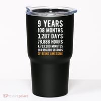 9th Birthday Gift 9 Years Old Being Awesome Tumbler thumb 0