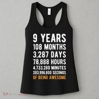 9th Birthday Gift 9 Years Old Being Awesome Women's Tank Top thumb 3