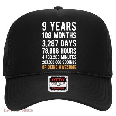 9th Birthday Gift 9 Years Old Being Awesome Hat