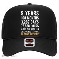 9th Birthday Gift 9 Years Old Being Awesome Hat thumb 0