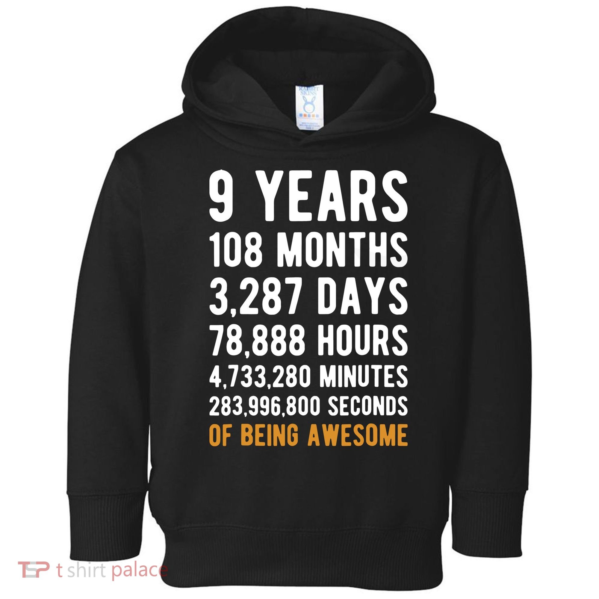 9th Birthday Gift 9 Years Old Being Awesome Toddler Hoodie