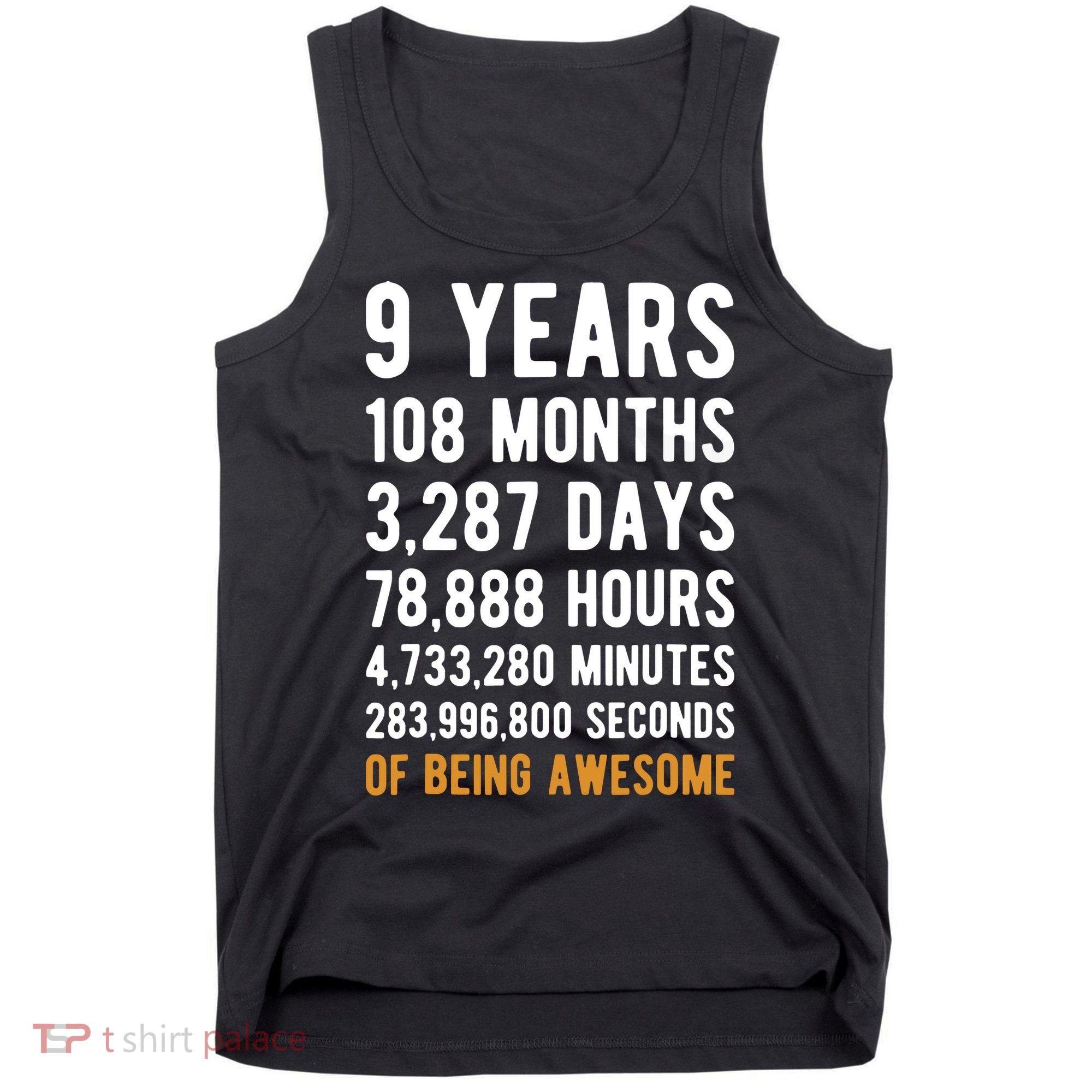 9th Birthday Gift 9 Years Old Being Awesome Tank Top