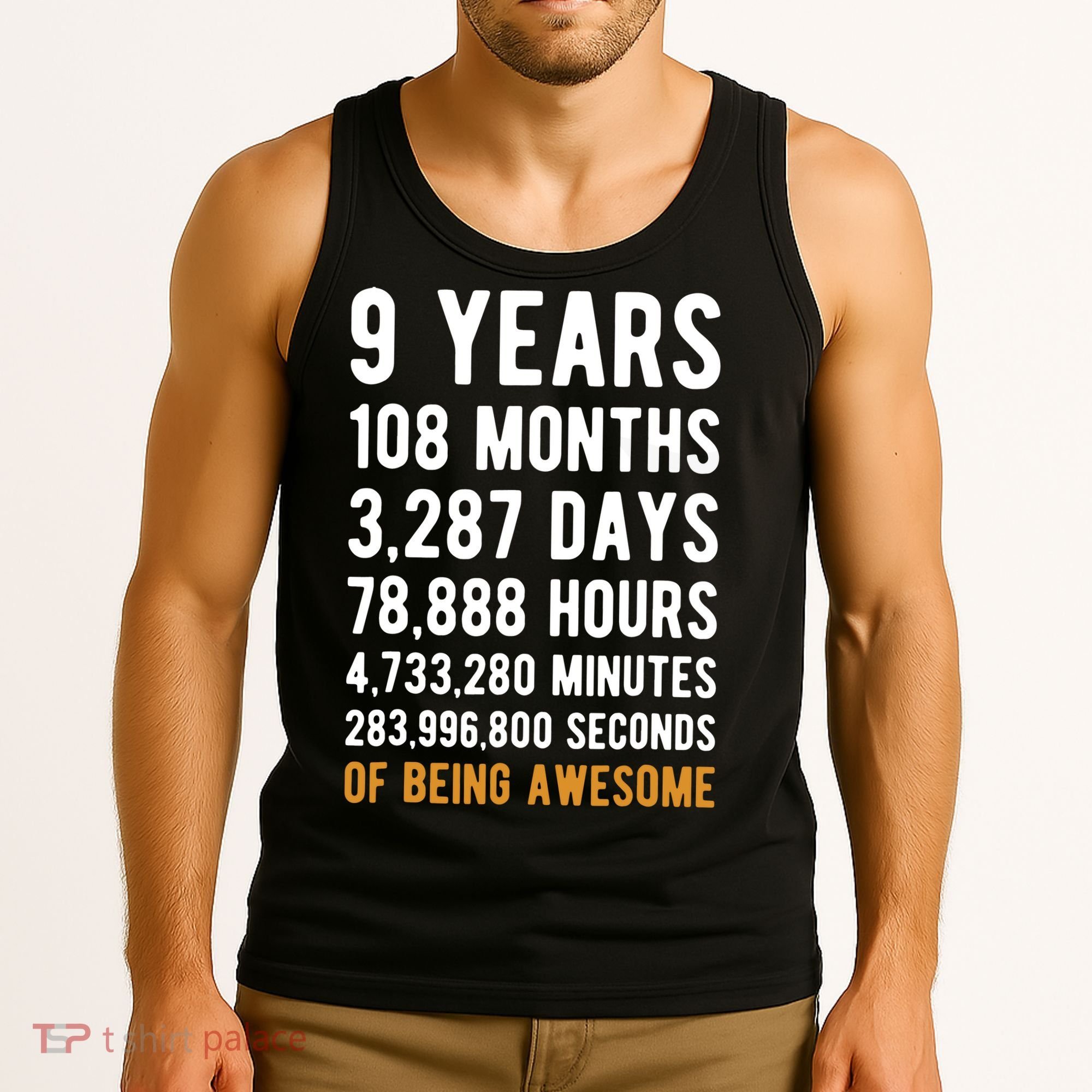 9th Birthday Gift 9 Years Old Being Awesome Tank Top