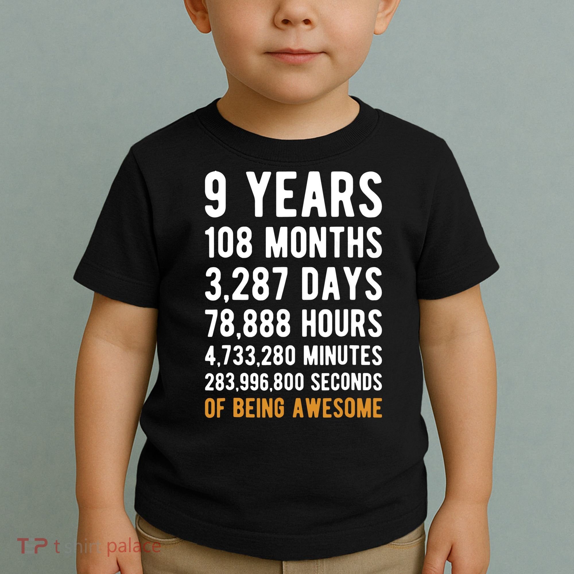 9th Birthday Gift 9 Years Old Being Awesome Toddler T-Shirt