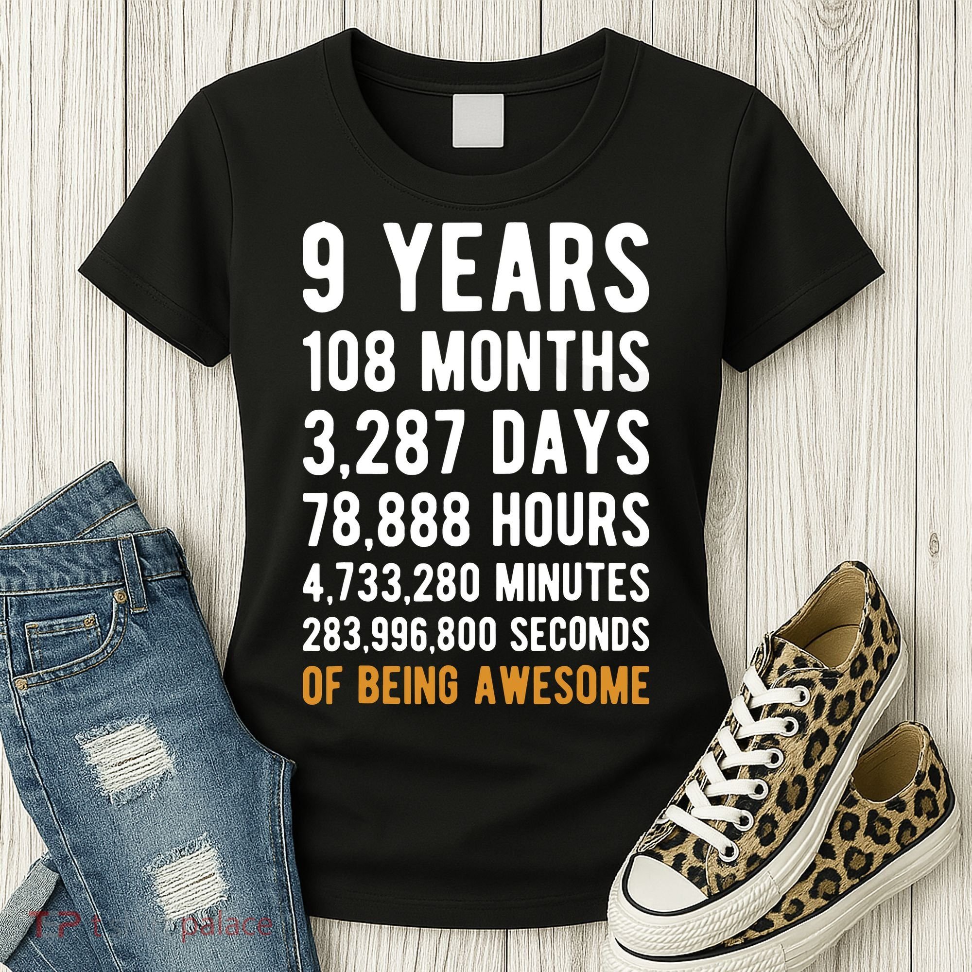 9th Birthday Gift 9 Years Old Being Awesome Women's T-Shirt