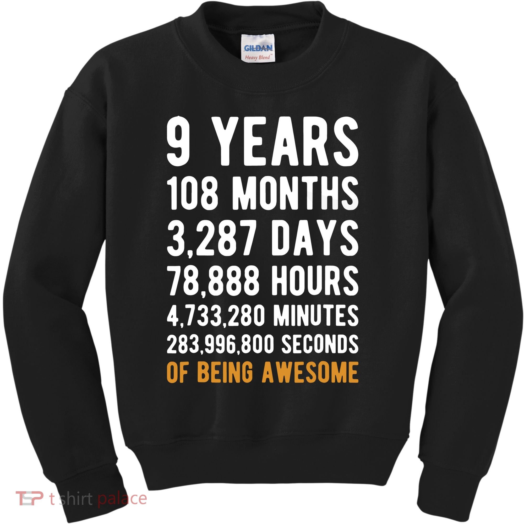 9th Birthday Gift 9 Years Old Being Awesome Kids Sweatshirt